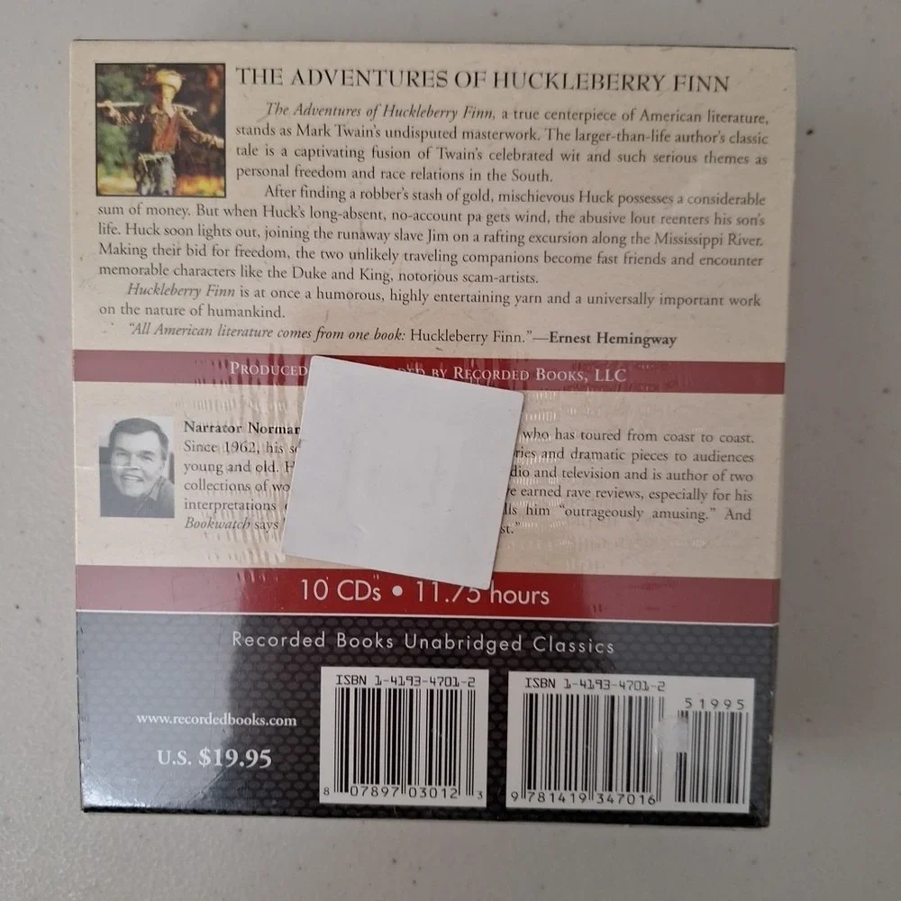 The Adventures of Huckleberry Finn by Mark Twain 2005, Audiobook, Unabridged NEW